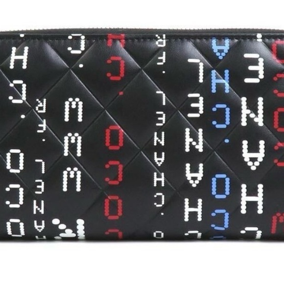 Authentic CHANEL Zip Around Long Wallet Black/ Multicolor Lambskin leather - Picture 10 of 15